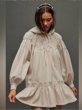 NWT Free People Marty Smocked Mini Dress